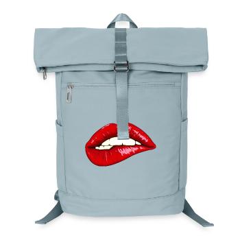 Ausdrucksstarke Lippen mit Glanz - Laptop-Rucksack  - Eisblau - Vorne