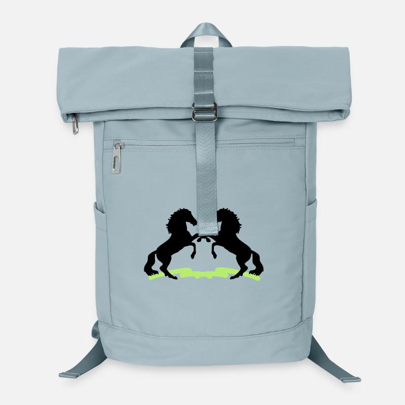 Chevaux - Sac à dos ordinateur - bleu glacier
