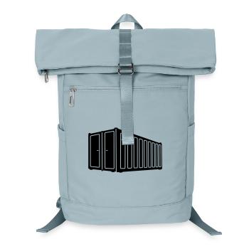 Seecontainer-Schattenbild Logistik-Logo - Laptop-Rucksack  - Eisblau - Vorne