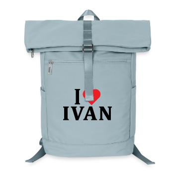 Name T-Shirt I love Ivan T-Shirt Geschenkidee - Laptop-Rucksack  - Eisblau - Vorne