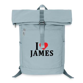 t-shirt I love James t-shirt gift idea - Laptop Backpack - ice blue - Front