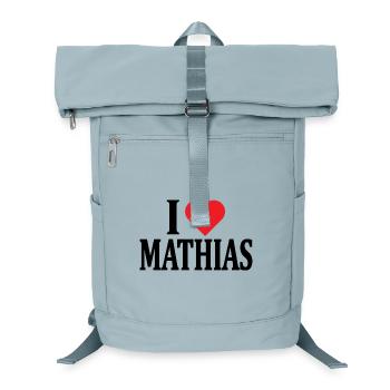 Ich liebe Mathias T-Shirt Geschenkidee T-Shirt - Laptop-Rucksack  - Eisblau - Vorne