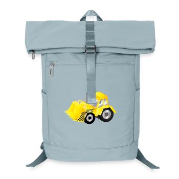 Bright yellow excavator with power - Laptop Backpack - ice blue - Front