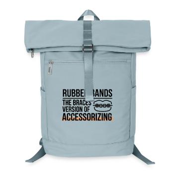 Bewusstsein für den Stil des kieferorthopädischen Patienten mit Gummiband - Laptop-Rucksack  - Eisblau - Vorne