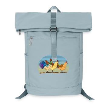 Coq et poules - Sac à dos ordinateur - bleu glacier - Devant