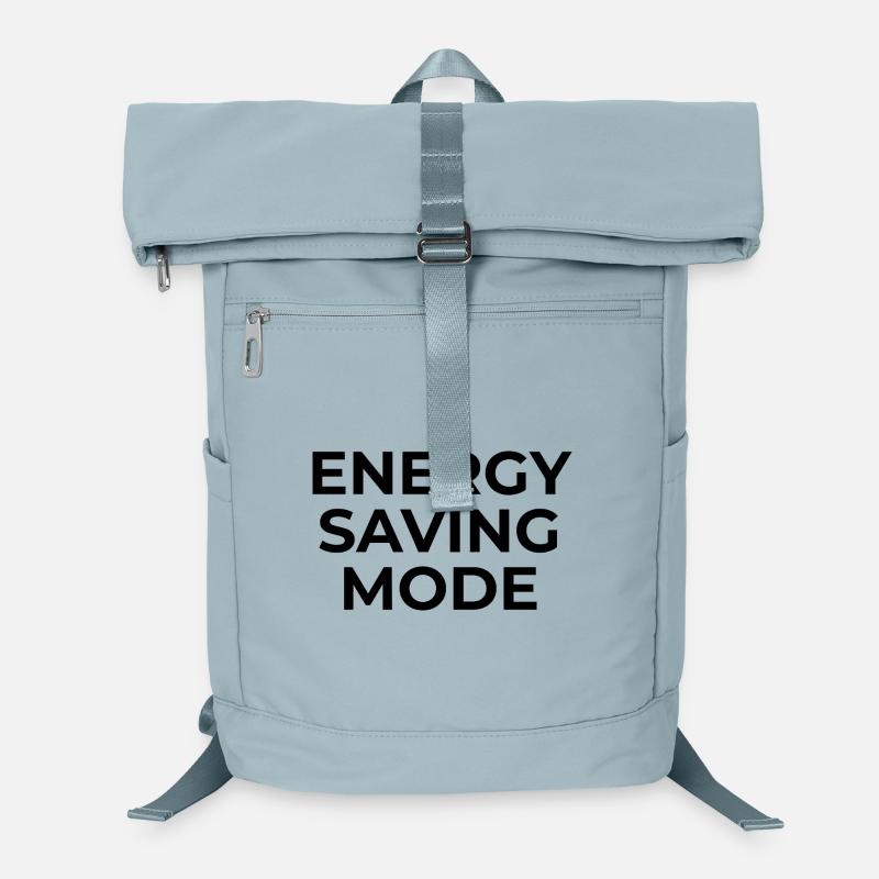 ENERGY SAVING MODE – Minimal Unisex Sweatshirt Laptop Backpack