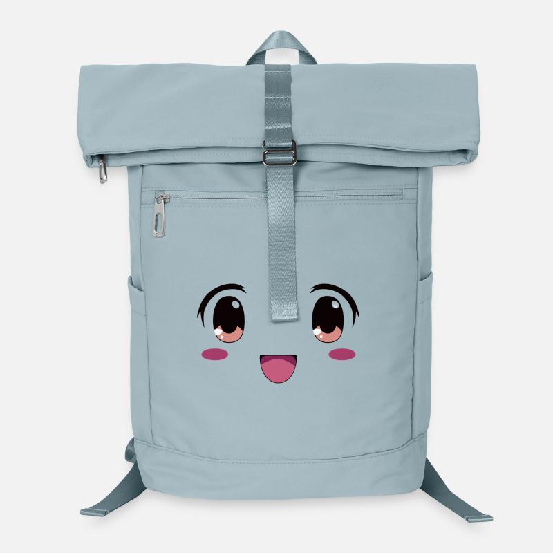 Visage mignon style manga kawaii Sac à dos ordinateur