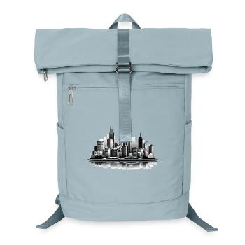 Stadtreflex: Skyline und Brücke - Laptop-Rucksack  - Eisblau - Vorne