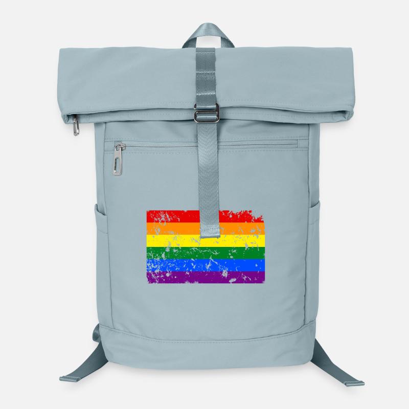 Effet vintage drapeau lgbt Sac à dos ordinateur