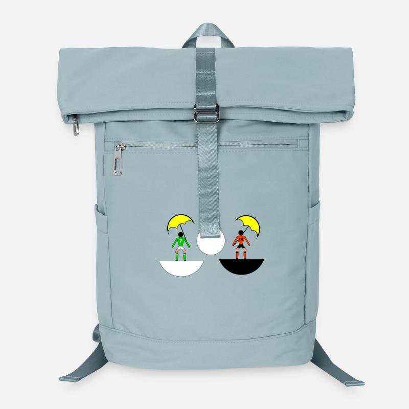 Duel de parapluies néon en moitiés divisées Sac à dos ordinateur