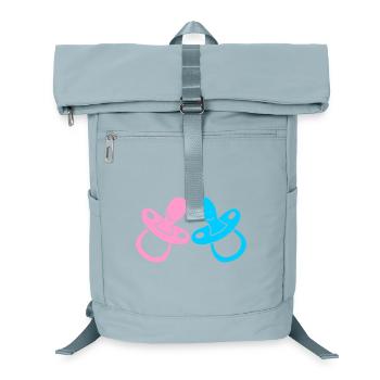 Baby muss heute abstillen - Laptop-Rucksack  - Eisblau - Vorne