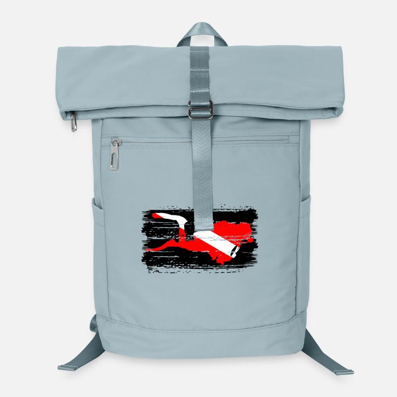 Diagonal Crimson Splash auf Schwarz Laptop-Rucksack 