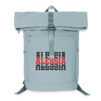 T-Shirt Alessia T-Shirt Geschenkidee gestapelter Text - Laptop-Rucksack  - Eisblau - Vorne