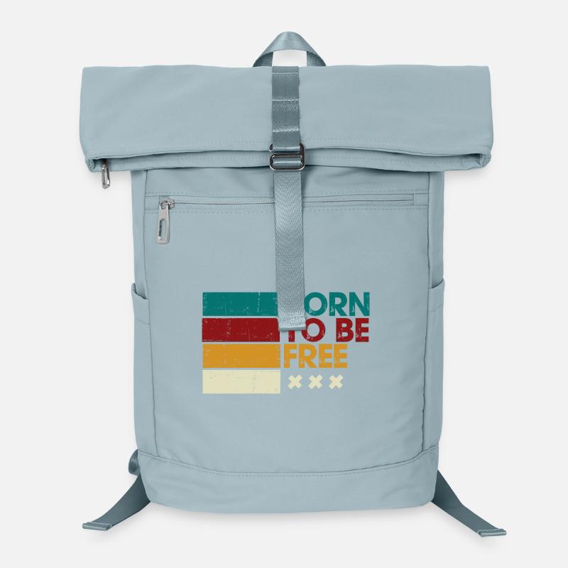Logo rayé Born to Be Free Sac à dos ordinateur