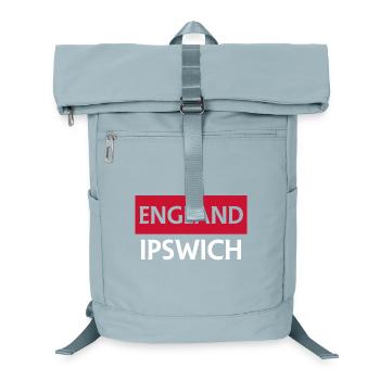 England Motiv mit Wand und Text - Laptop-Rucksack  - Eisblau - Vorne