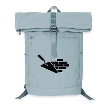 Maurer Logo mit Kelle & Ziegel - Laptop-Rucksack  - Eisblau - Vorne