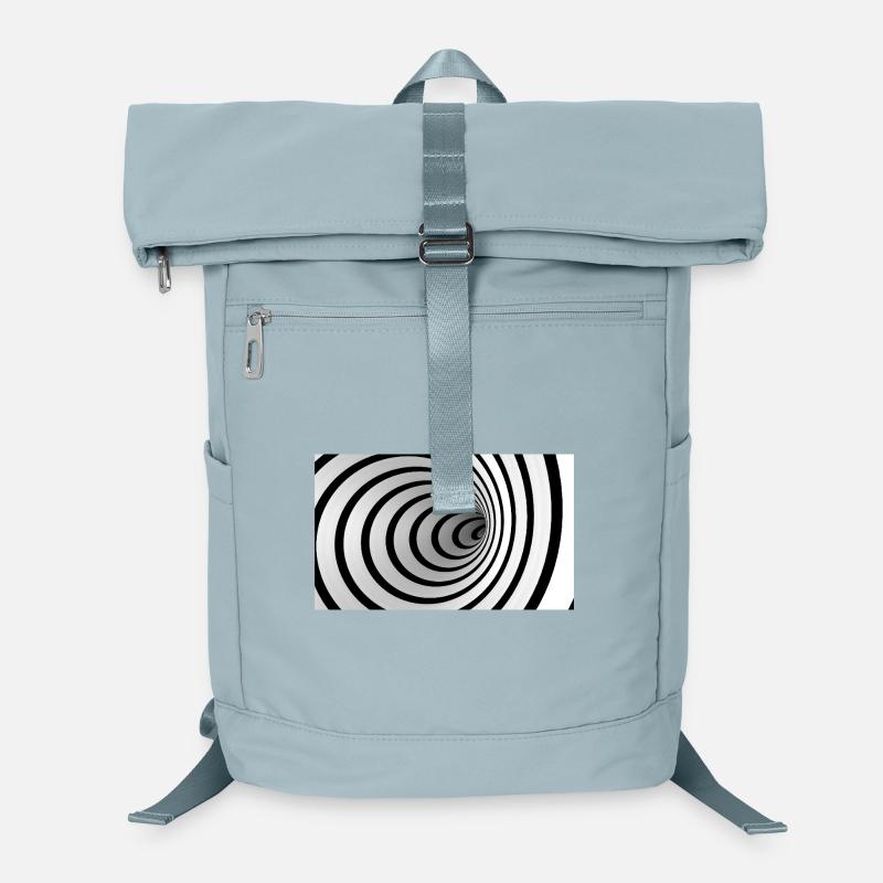 Black and White Spiral Vortex Laptop Backpack