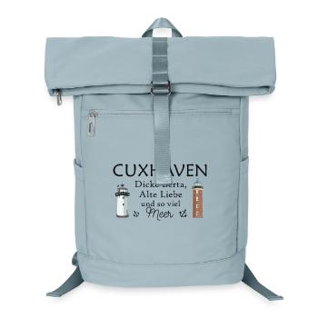 Cuxhaven, hand-drawn lighthouses, old love - Laptop Backpack - ice blue - Front