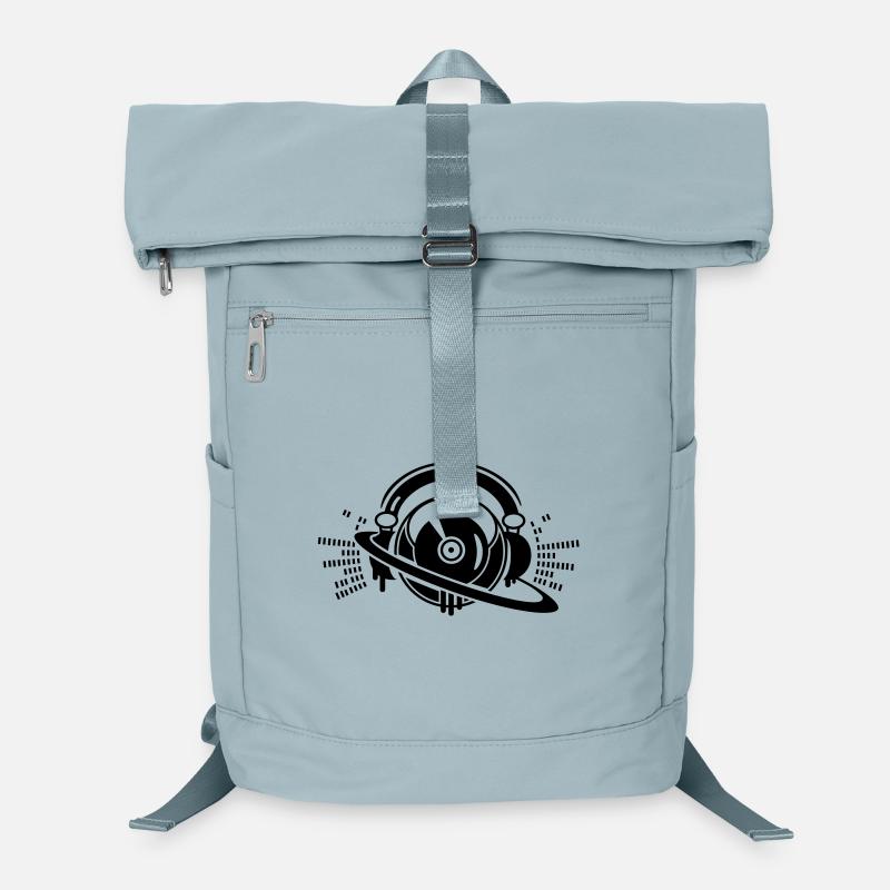 DJ- Plattenpult mit Kopfhörer Logo Laptop-Rucksack 