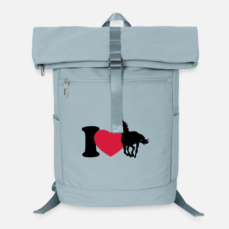 I love horses - J'adore les chevaux Sac à dos ordinateur