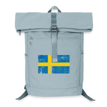 Schweden Flagge Fahne Grunge Retro Vintage - Laptop-Rucksack  - Eisblau - Vorne