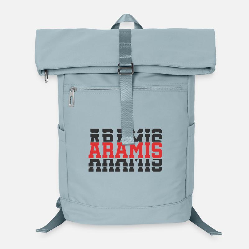 Aramis T-Shirt T-Shirt Geschenkidee gestapelter Text Laptop-Rucksack 