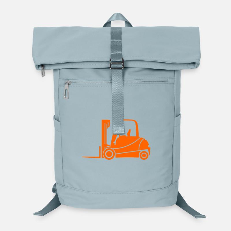 Gabelstapler Silhouette: Transport & Staplerfahrer Laptop-Rucksack 