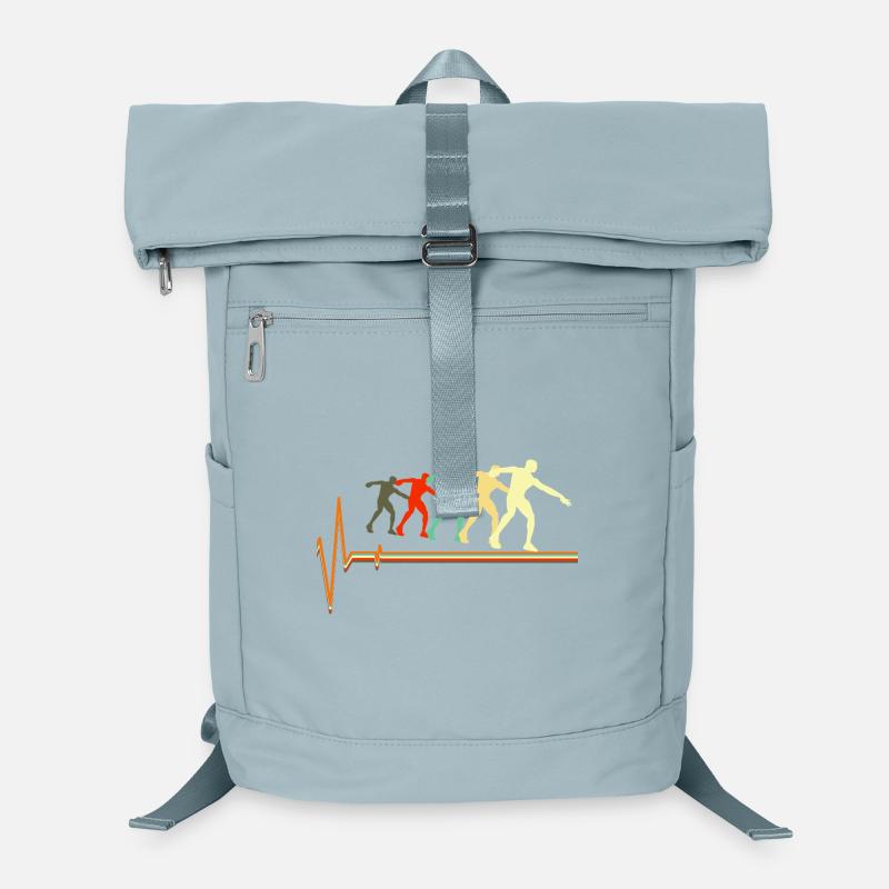 Shot Put Evolution Retro Herzschlag Pulskunst Laptop-Rucksack 
