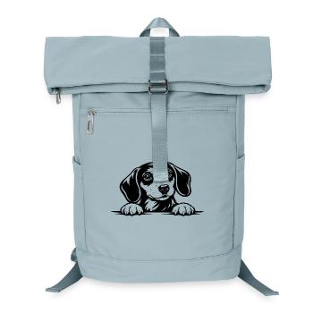 Dackel mit Pfote Portrait - Laptop-Rucksack  - Eisblau - Vorne