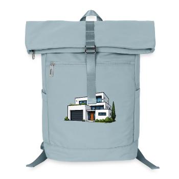 Moderne Flachdachvilla - Laptop-Rucksack  - Eisblau - Vorne