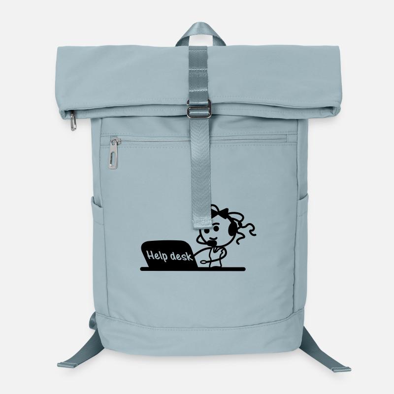 Help desk secretary with microphone and headset Laptop Backpack