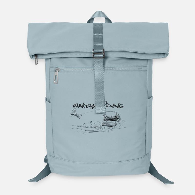 Wakeboarding Action Motif Laptop Backpack