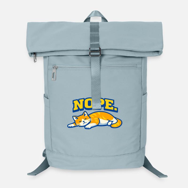 Nope Sleeping Cat Lazy Mood Design Laptop Backpack