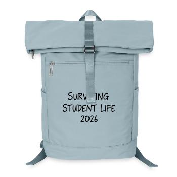 Surviving Student Life 2026 – witziges Motiv - Laptop-Rucksack  - Eisblau - Vorne