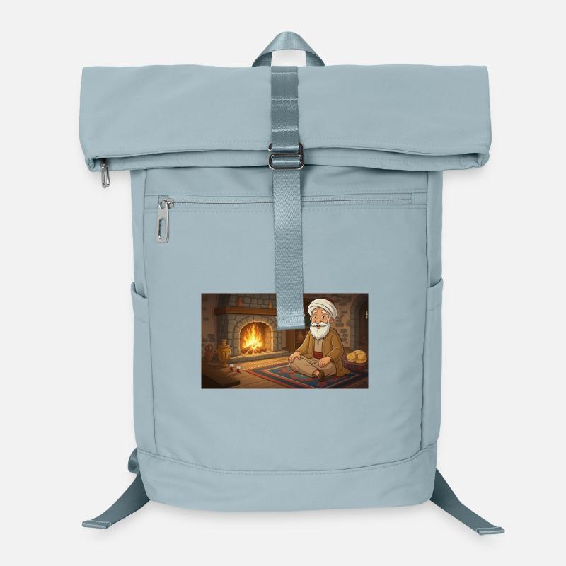 Paix intérieure et pleine conscience : Conception près de la cheminée Sac à dos ordinateur