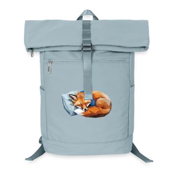 Sleeping Fox in Polygon Style - Laptop Backpack - ice blue - Front