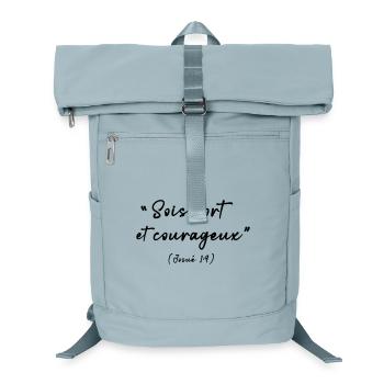 Sei stark und mutig (Josua 1,9) - Laptop-Rucksack  - Eisblau - Vorne