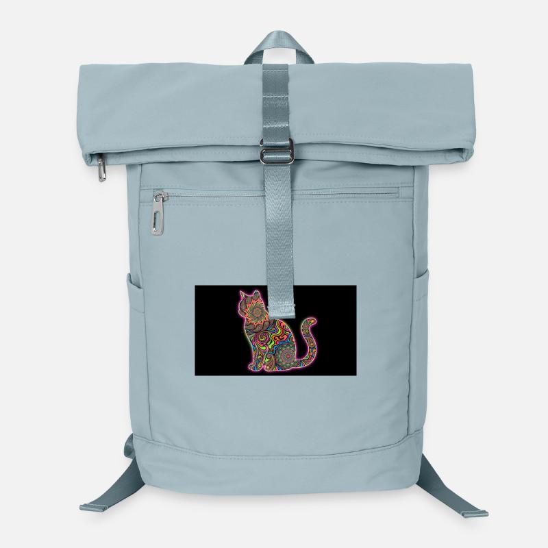 Psychedelische Katzenmuster Laptop-Rucksack 