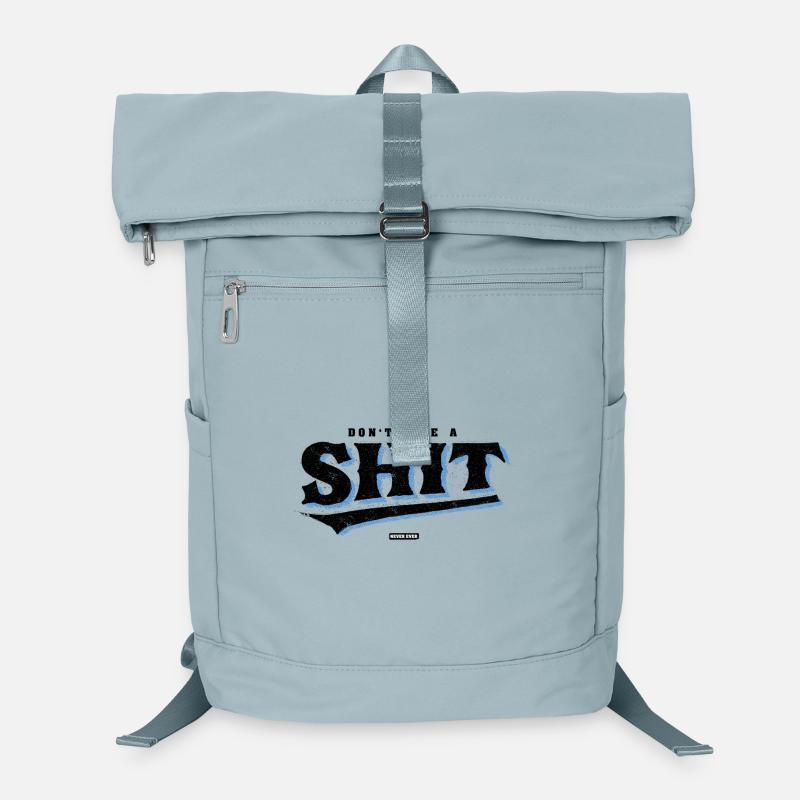 Blauer Pinsel-Schriftzug Never Ever Laptop-Rucksack 