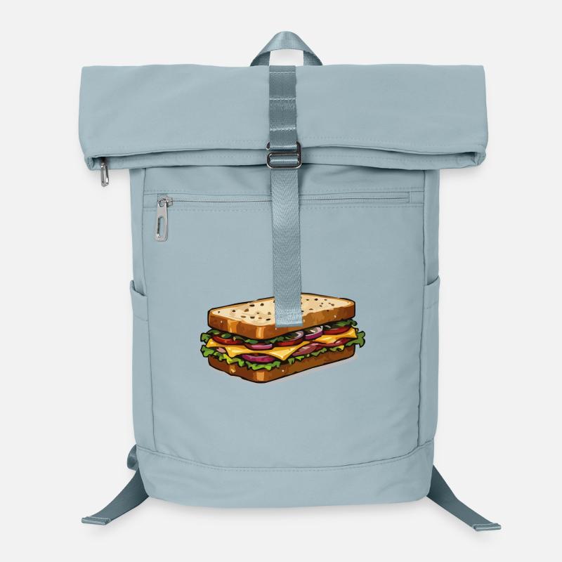 Cartoon Cheese Sandwich Illustration Laptop Backpack