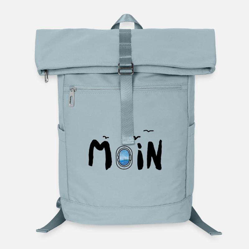 Moin Meer Leuchtturm Möwe See Nordisch Maritim Laptop-Rucksack 