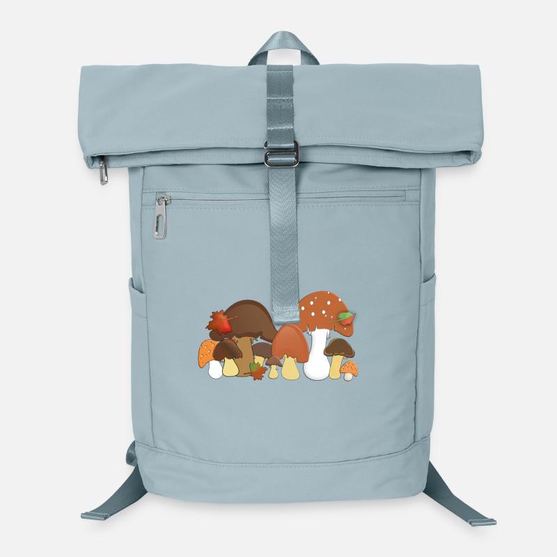 Motif Motifs Forêt Champignons D’automne Sac à dos ordinateur