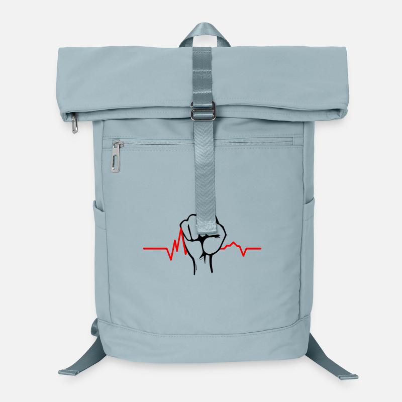 Geballte Faust mit Herzschlaglinie Laptop-Rucksack 