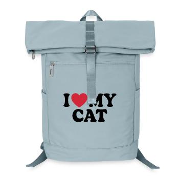 I Love My Cat Quote - Laptop Backpack - ice blue - Front