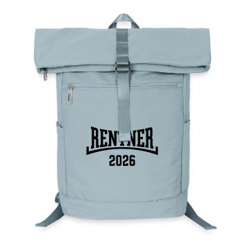 Rentner 2026 (Rente / Ruhestand / Konkav / Black) - Laptop-Rucksack  - Eisblau - Vorne