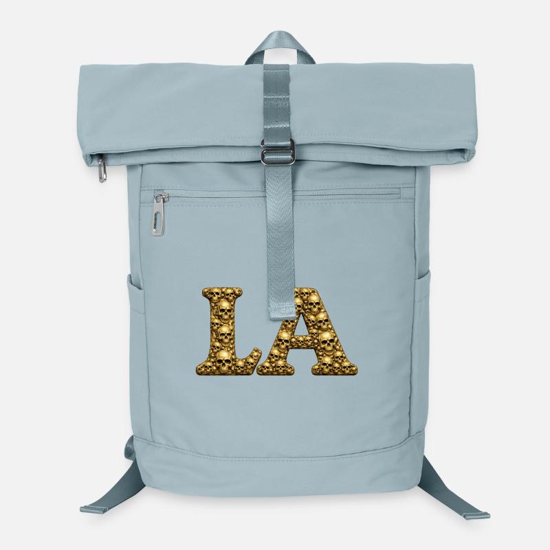 Goldene Schädel LA Laptop-Rucksack 