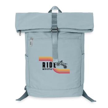 Retro Motorcycle Vintage - Laptop Backpack - ice blue - Front
