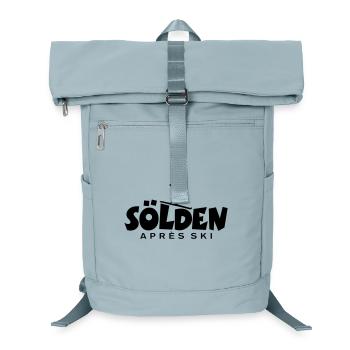 Sölden Après-Ski Skifahrer - Laptop-Rucksack  - Eisblau - Vorne
