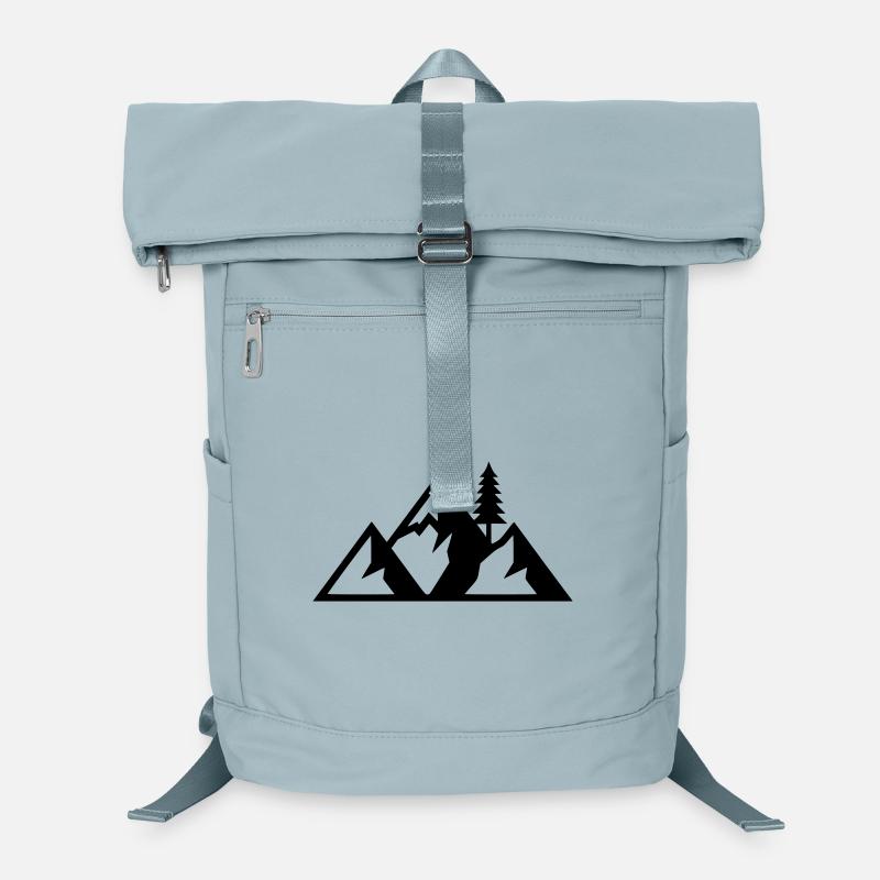 Berge Tannen Wald Silhouette Laptop-Rucksack 