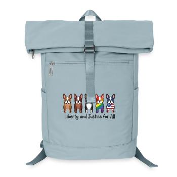 LGBTQ Pride Month With Liberty and Justice for All - Laptop Backpack - ice blue - Front